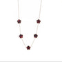 Collana dorato - Collana Quadrifoglio Ruby Gold