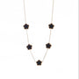 Collana pendenti dorato - Collana Quadrifoglio Black Gold