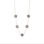 Collana dorato - Collana Quadrifoglio Pearly Blue Gold