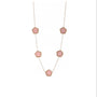 Collana dorato con smalto - Collana Quadrifoglio Pink Gold