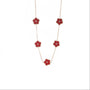 Collana dorato - Collana Quadrifoglio Red Gold