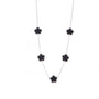 Collana - Collana Quadrifoglio Silver Black