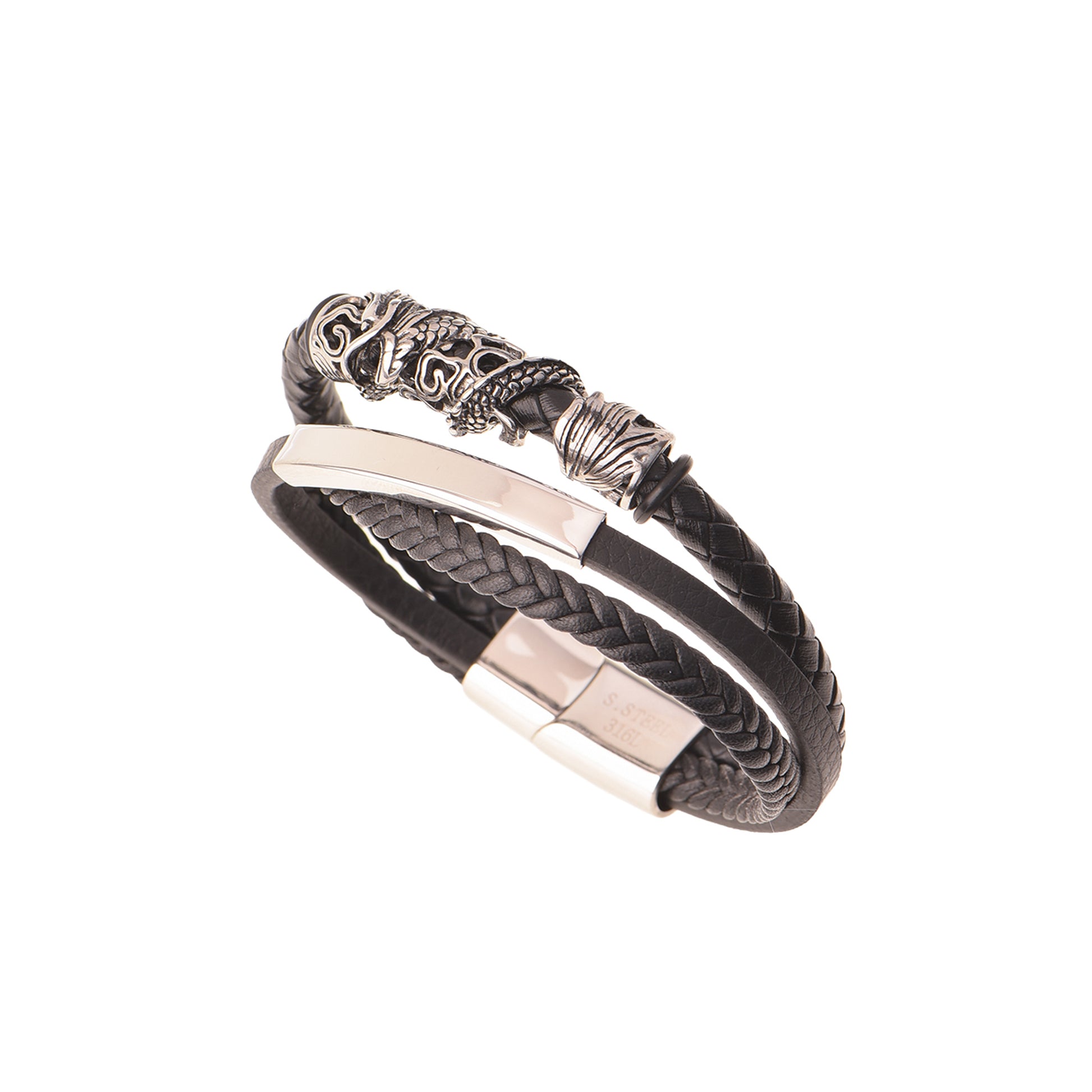 Bracciale in acciaio inossidabile - Bracciale Uomo Wyrmlord