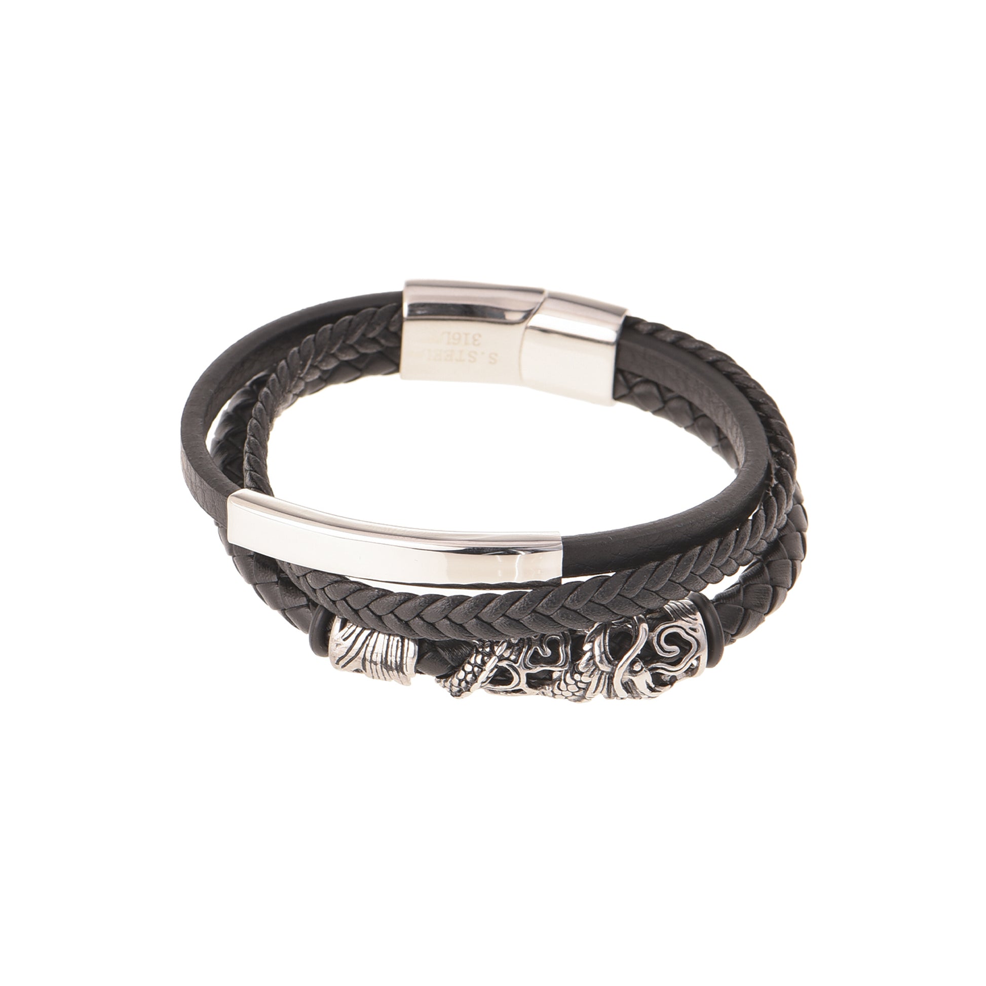 Bracciale in acciaio inossidabile - Bracciale Uomo Wyrmlord