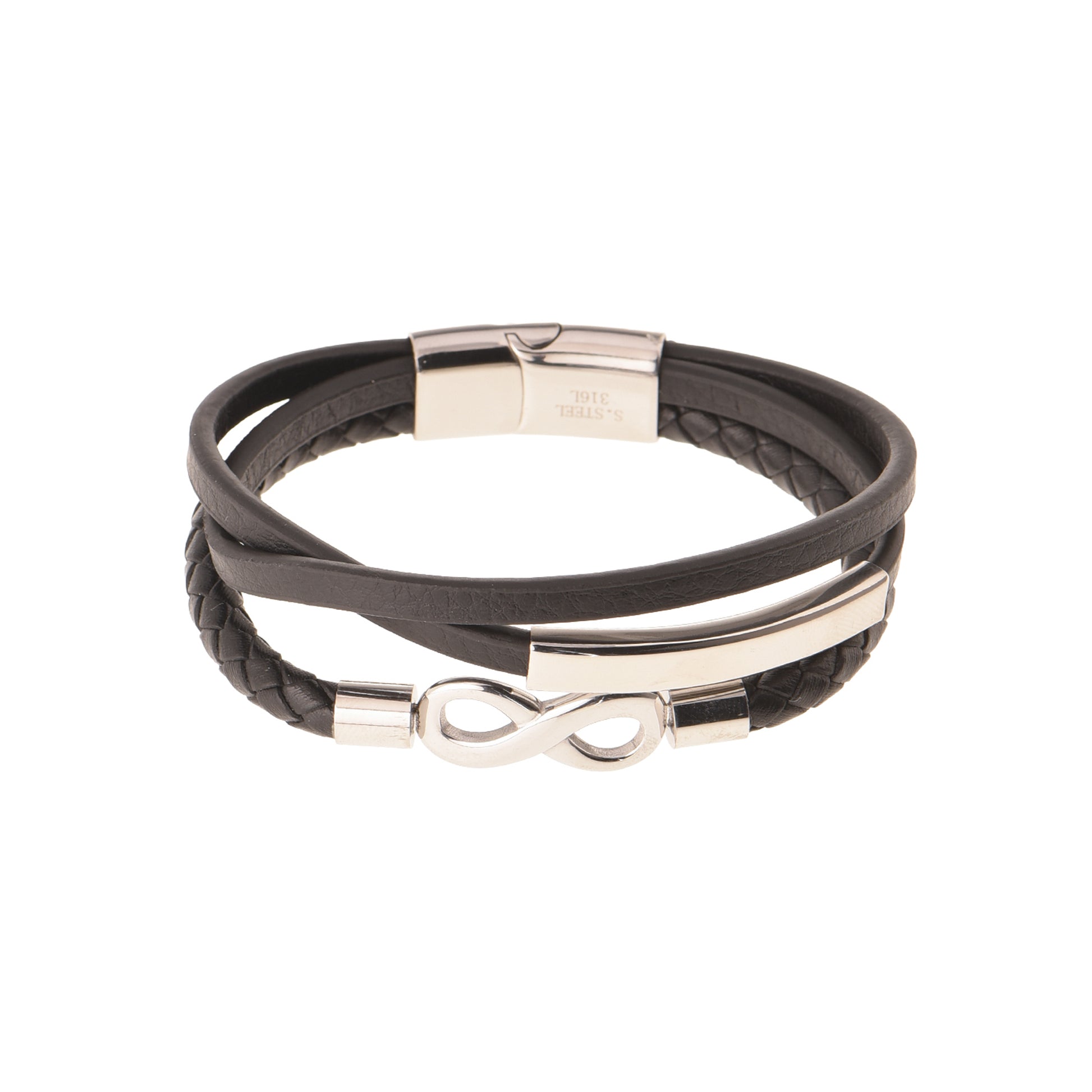 Bracciale in acciaio inossidabile - Bracciale Uomo Endless