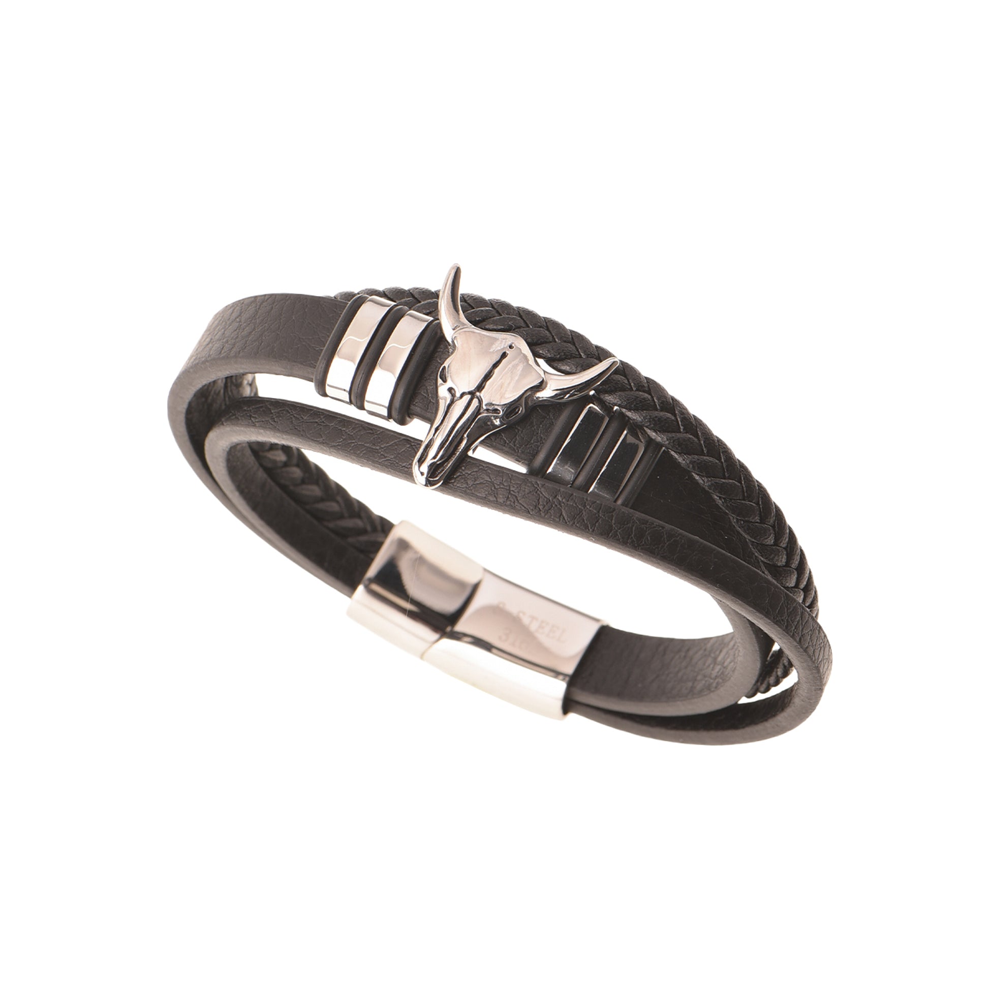 Bracciale in acciaio inossidabile - Bracciale Uomo Iron bull