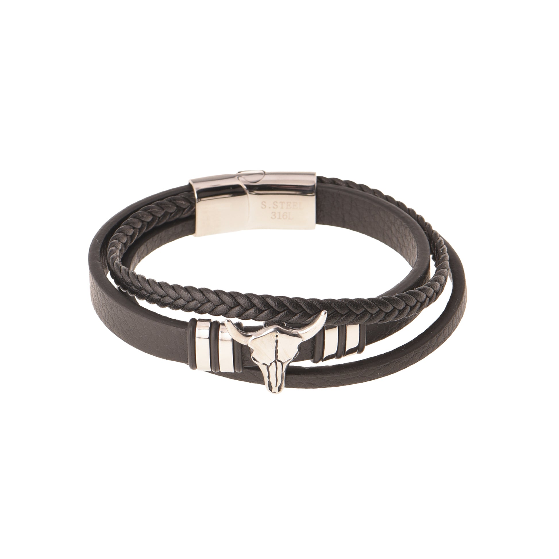 Bracciale in acciaio inossidabile - Bracciale Uomo Iron bull