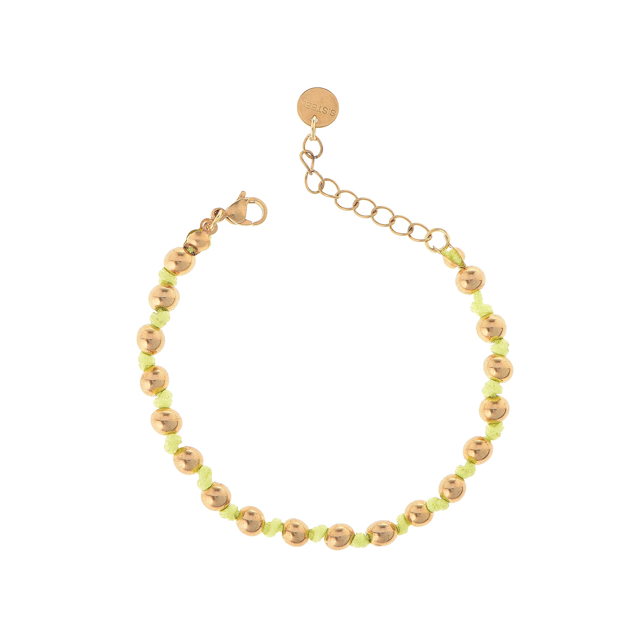 Bracciale dorato - Bracciale Sun Knot Lime