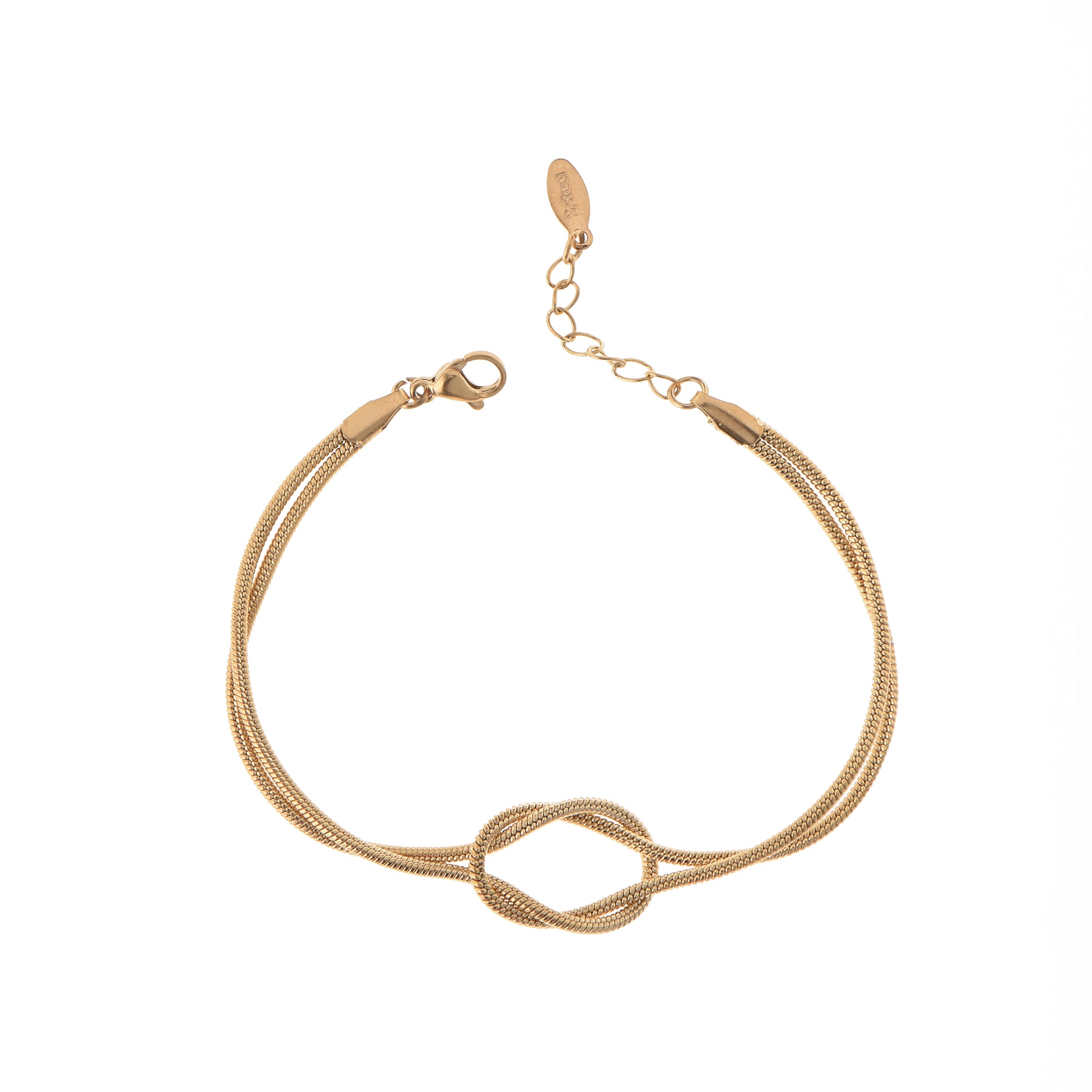 Bracciale a cerchio dorato - Bracciale Eternal Knot Big