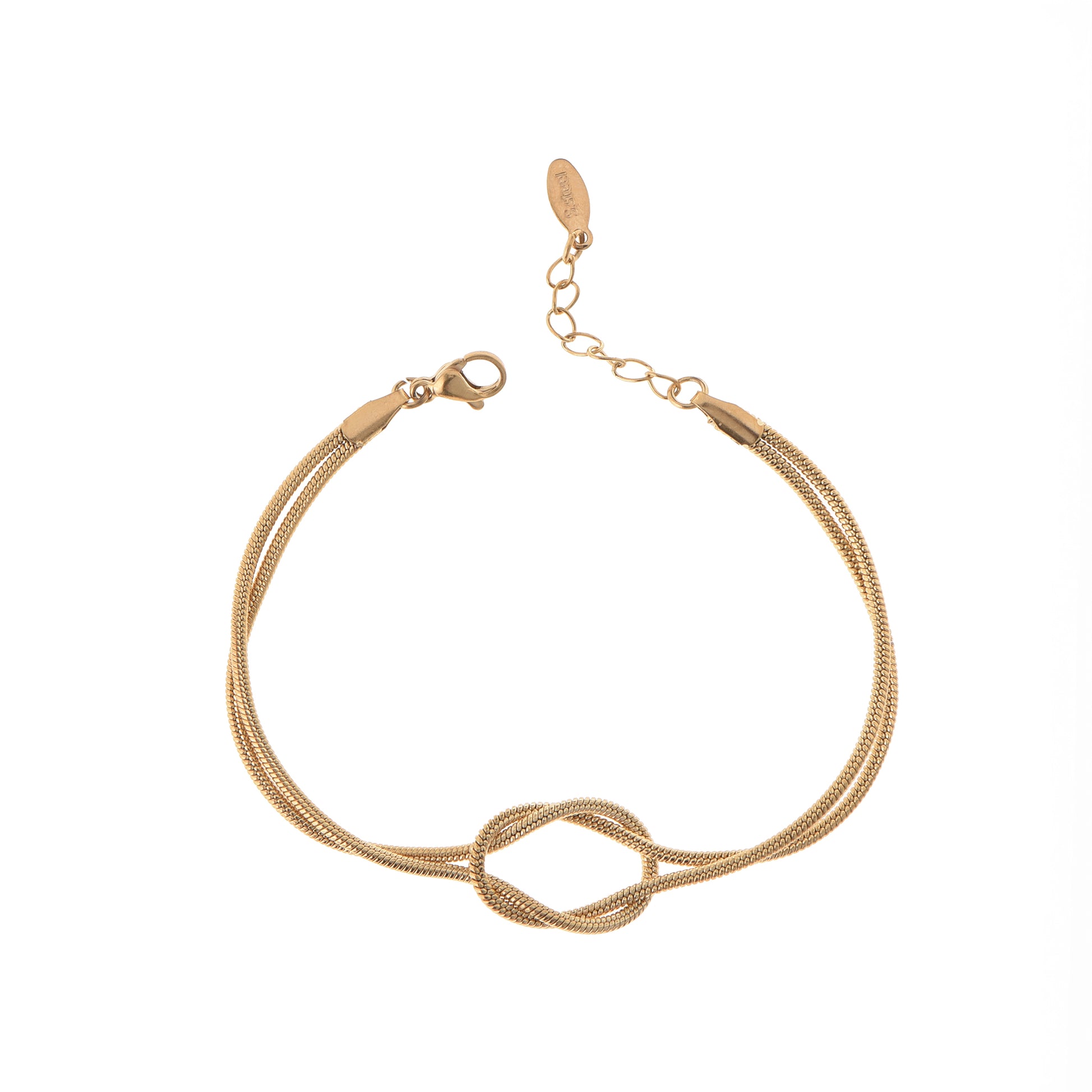Bracciale a cerchio dorato - Bracciale Eternal Knot Big