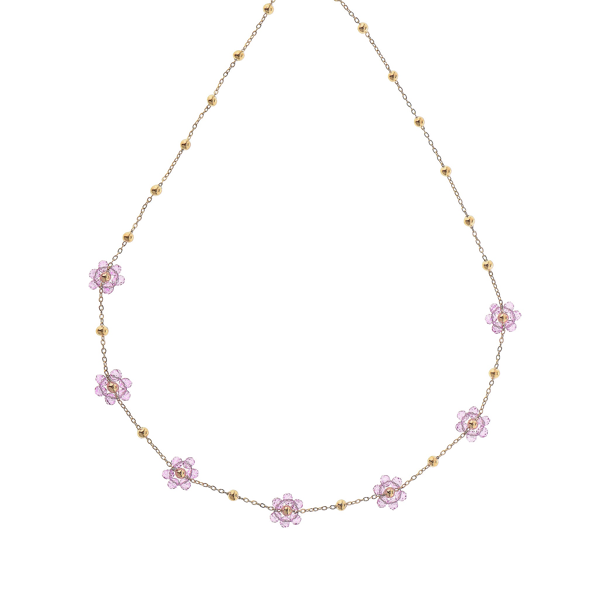 Collana dorato - Collana Ultralight Flower Violet