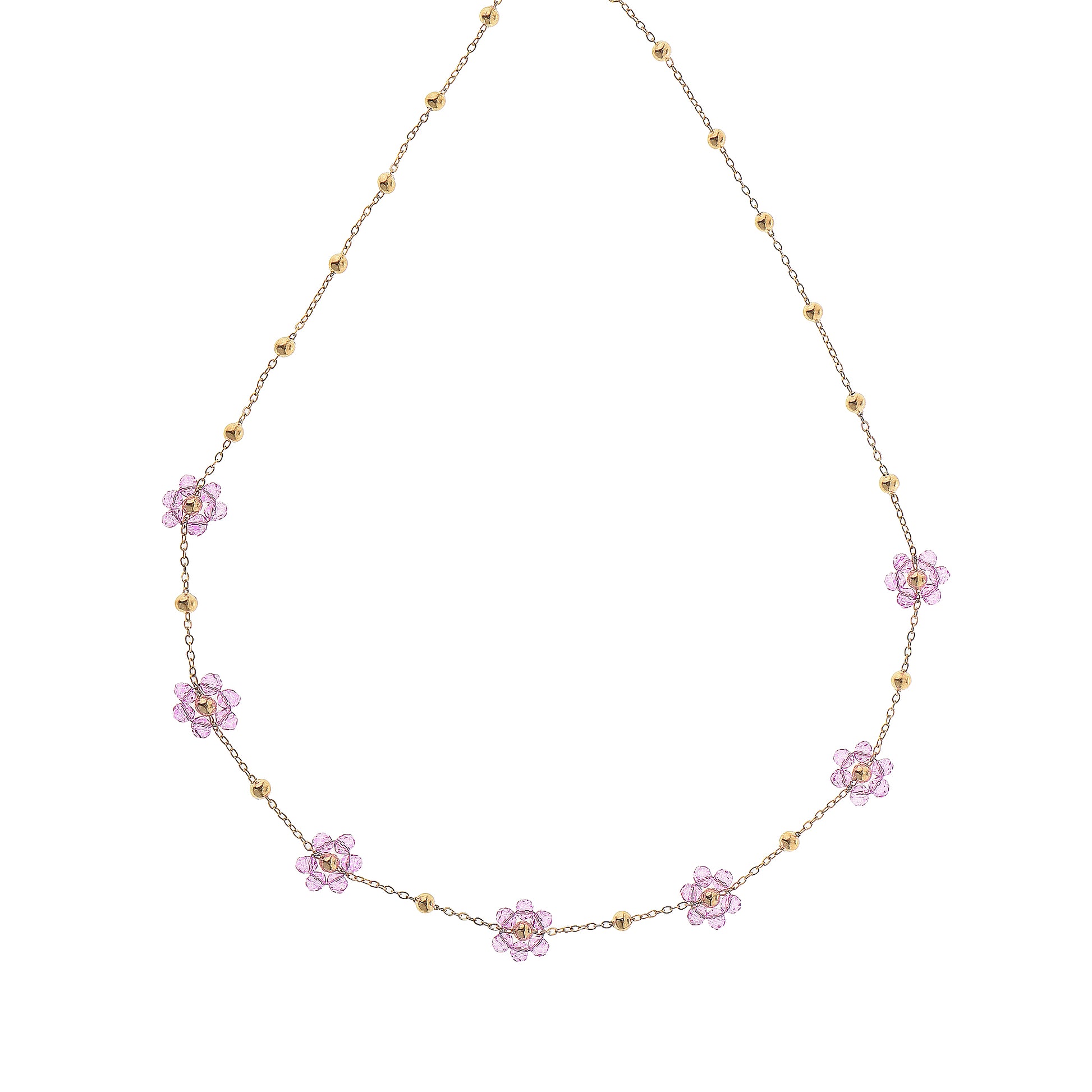Collana dorato - Collana Ultralight Flower Violet