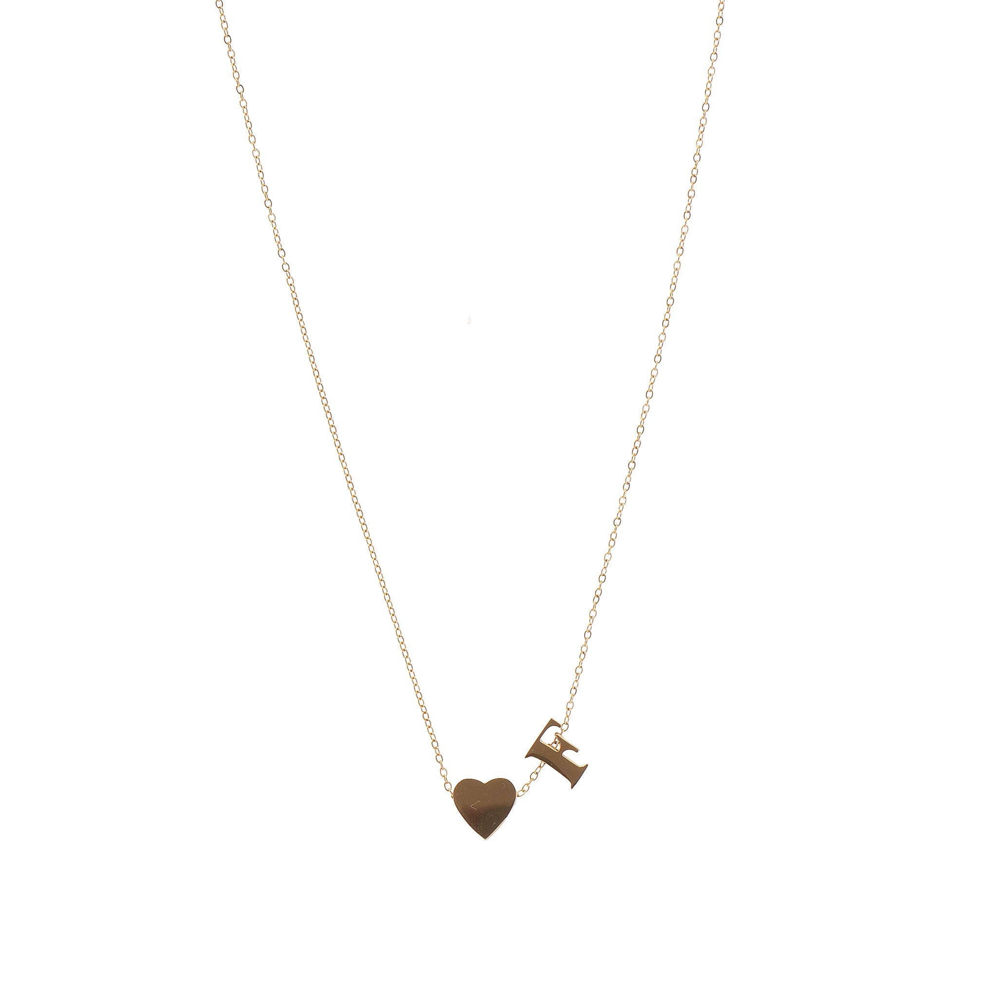 Collana con cuore dorato - Collana Love F