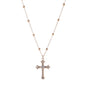 Collana pendenti con croce dorato - Collana Fede Rosata