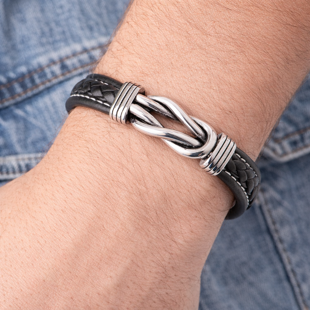 Bracciale in acciaio inossidabile - Bracciale Uomo Knot