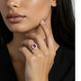 Anello in argento 925 con zirconi - Anello Luce Eterna Ruby Red