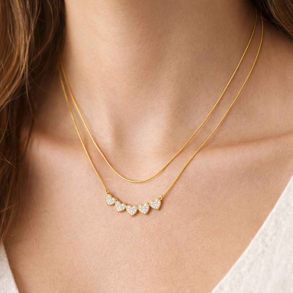 Collana dorato - Collana Love Line