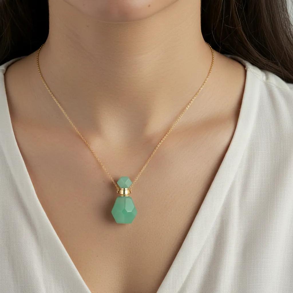 Collana pendenti in argento 925 - Collana Argento Parfume Acquamarina