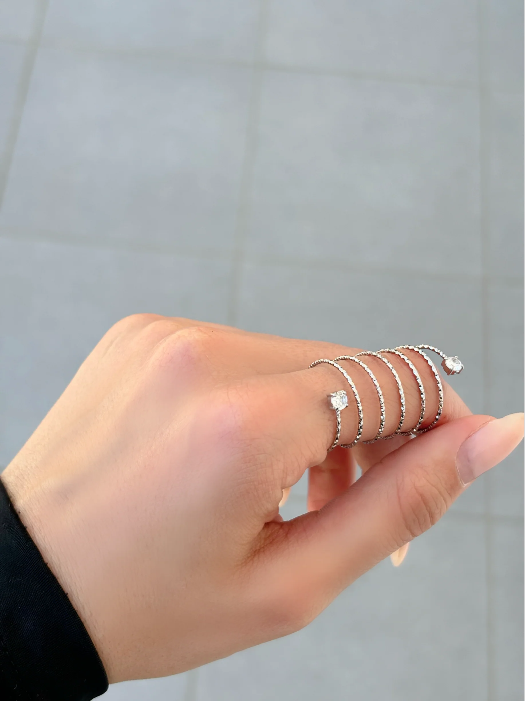 Anello - Anello Silver Spiral Diamonds