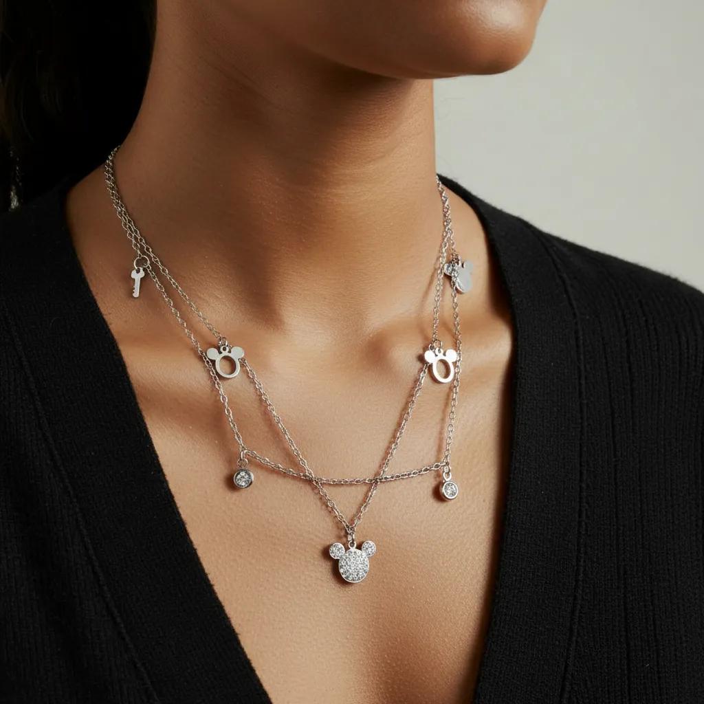Collana pendenti - Collana Silver Layer