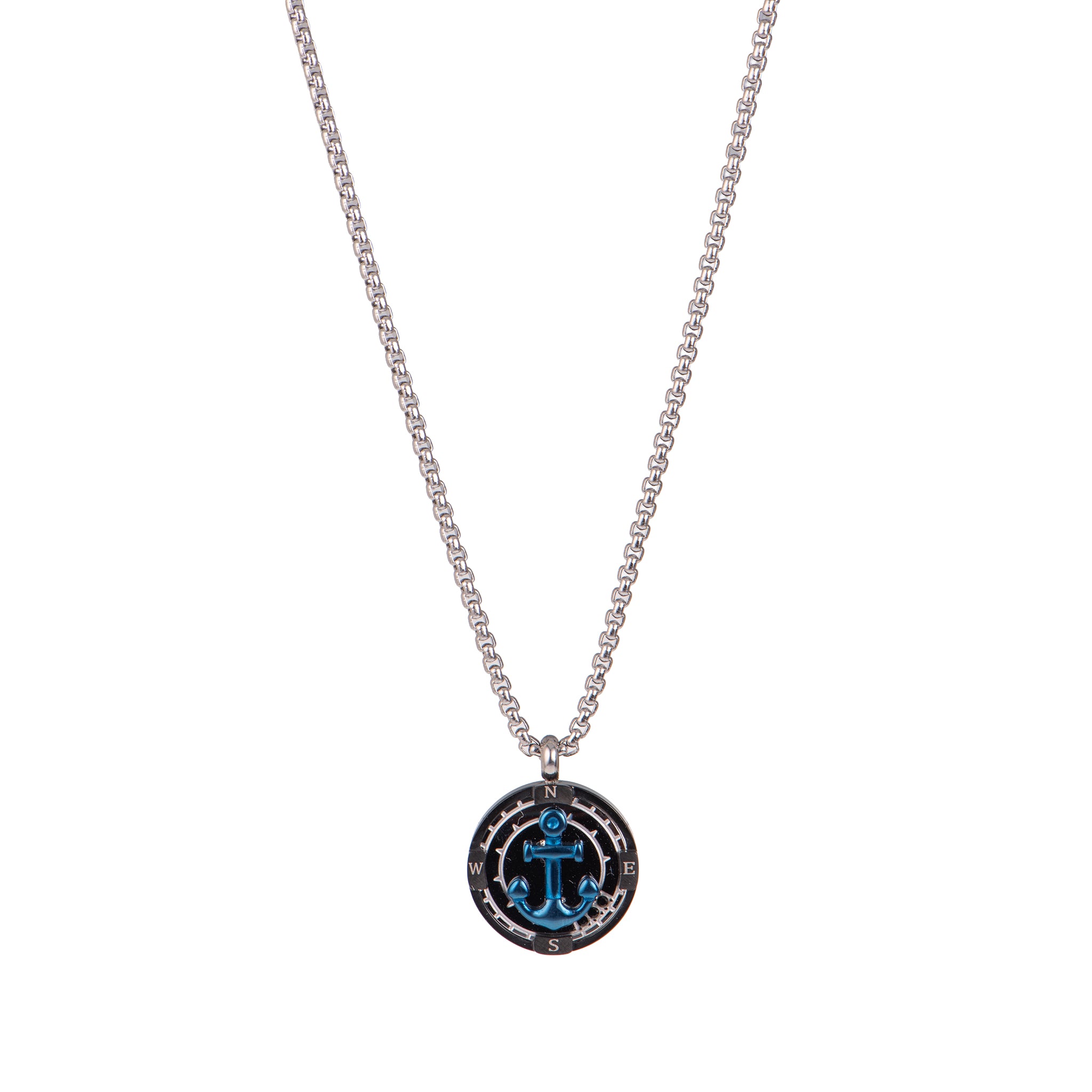 Collana Man Compass Anchor – Deep Blue