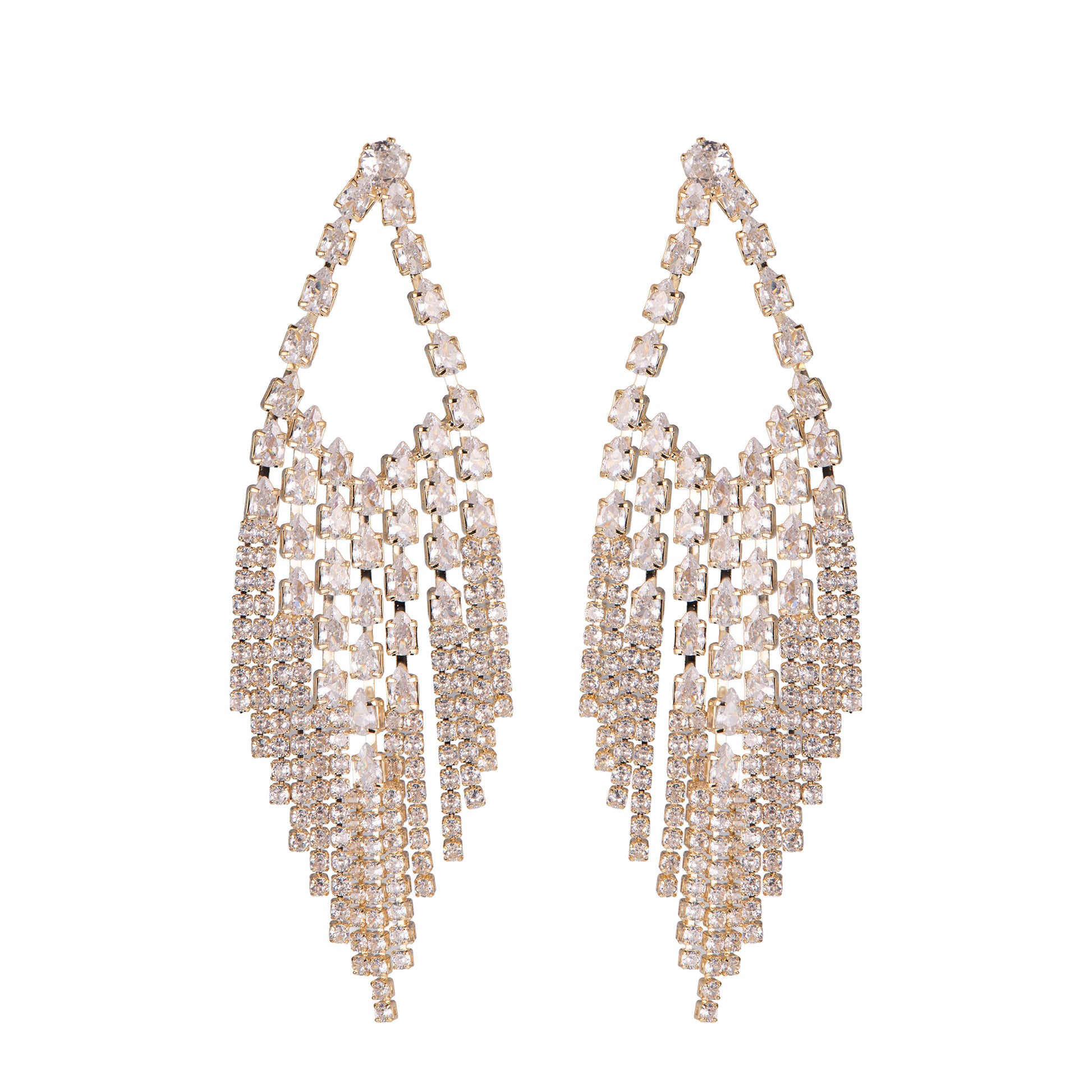 Orecchini in argento 925 - Orecchini Crystal Rain Gold