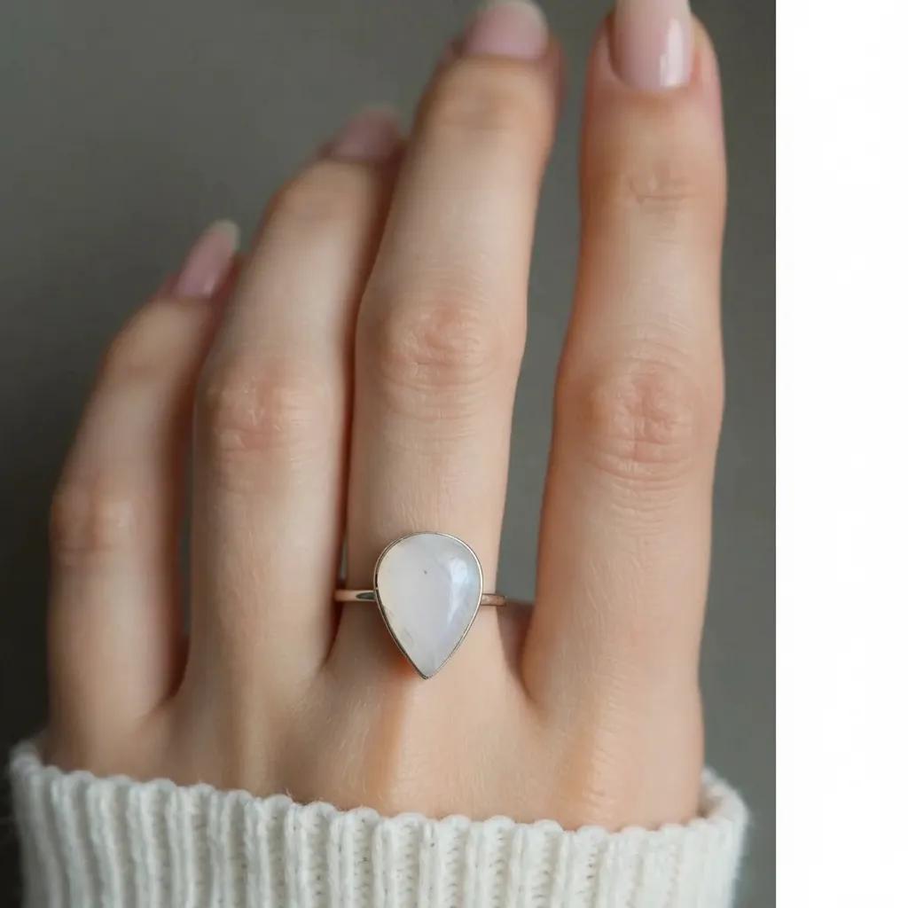 Anello in argento 925 - Anello Drops Argento 925 White