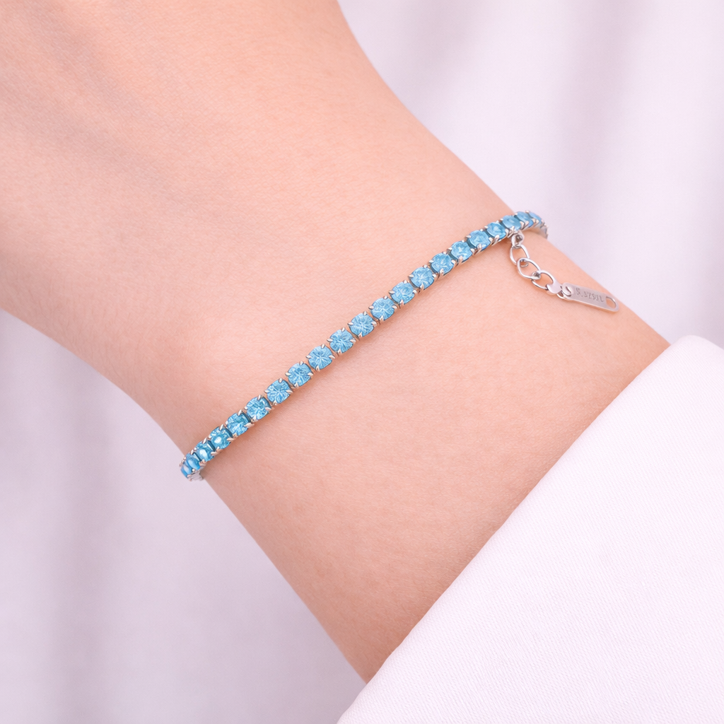 Bracciale in acciaio inossidabile - Bracciale Ayana Acquamarine