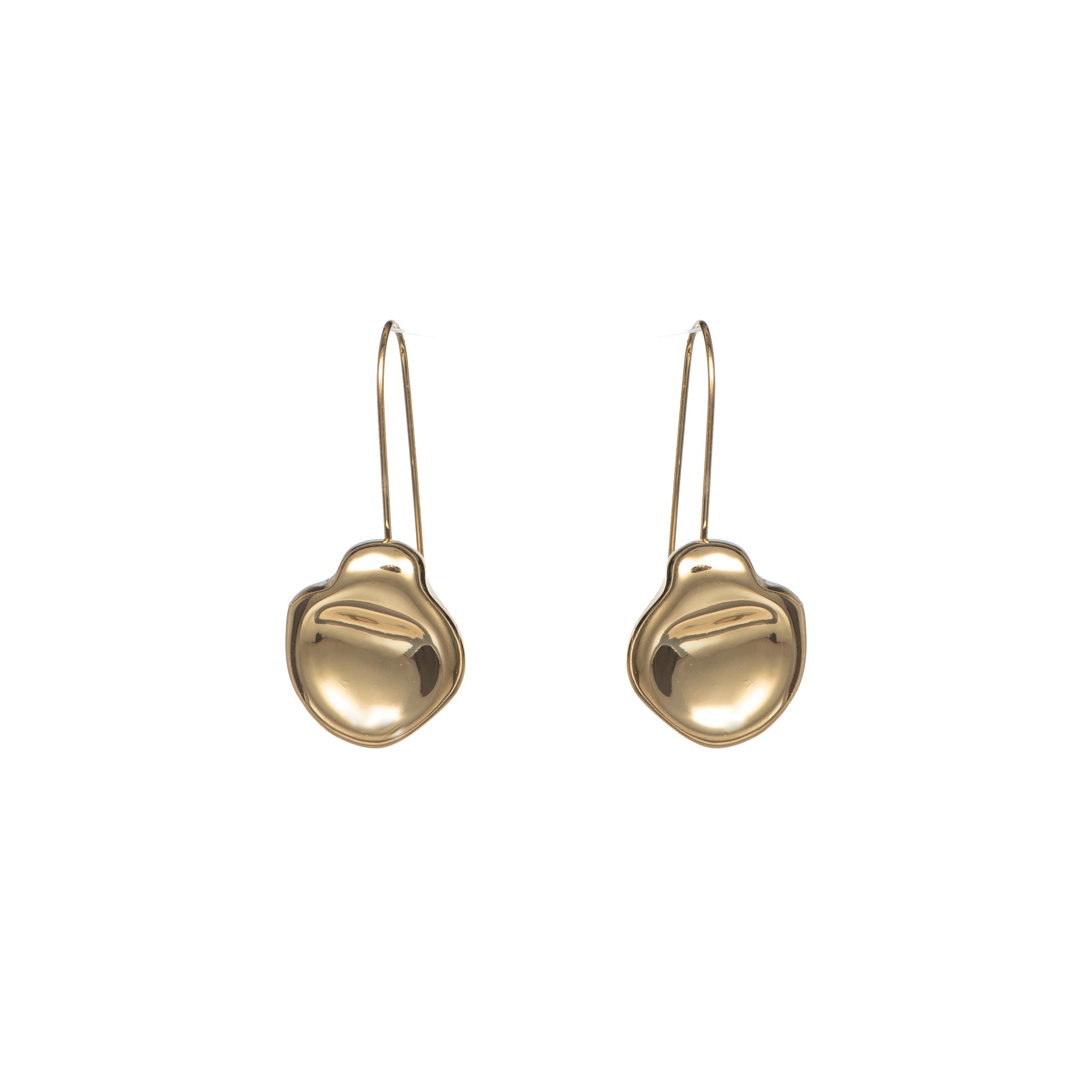 Orecchini pendenti dorato - Orecchini Liquid Gold Drops