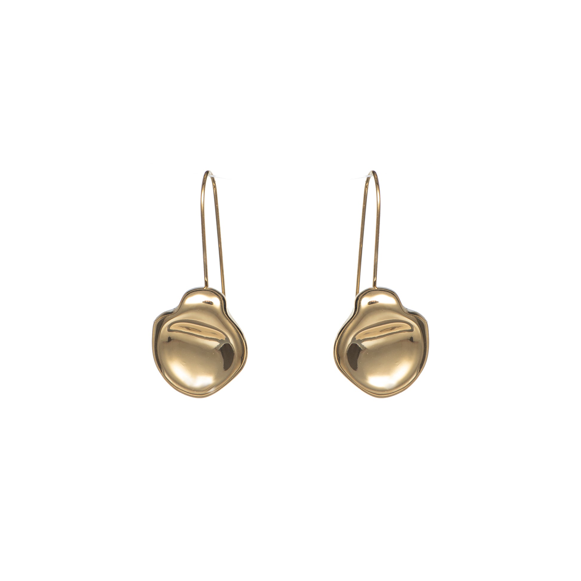 Orecchini pendenti dorato - Orecchini Liquid Gold Drops
