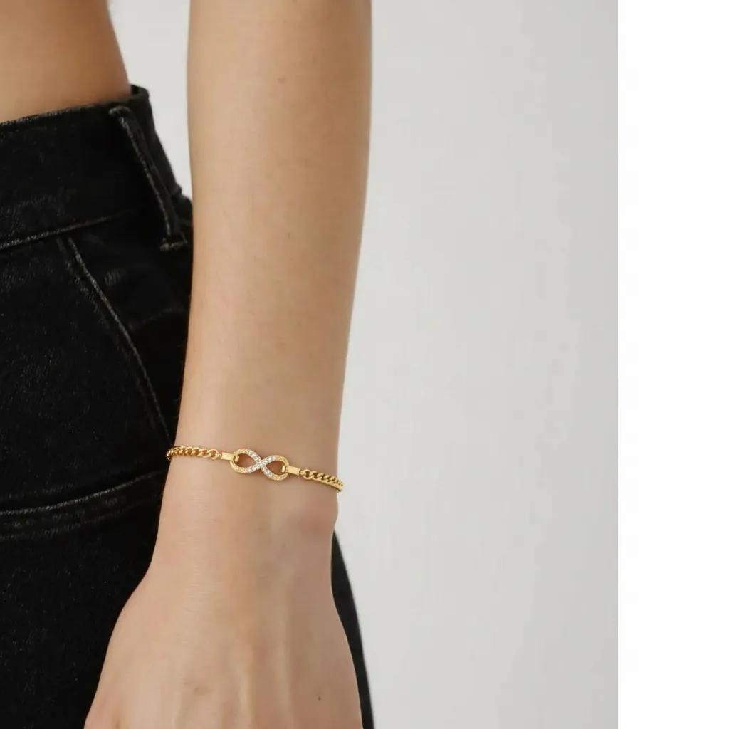 Bracciale dorato - Bracciale Gold Infinity