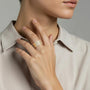 Anello in argento 925 - Anello Gold Crystal Waterfall