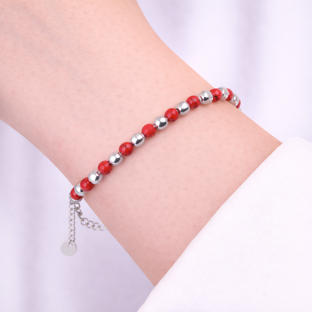 Bracciale in acciaio inossidabile - Bracciale Maren Red