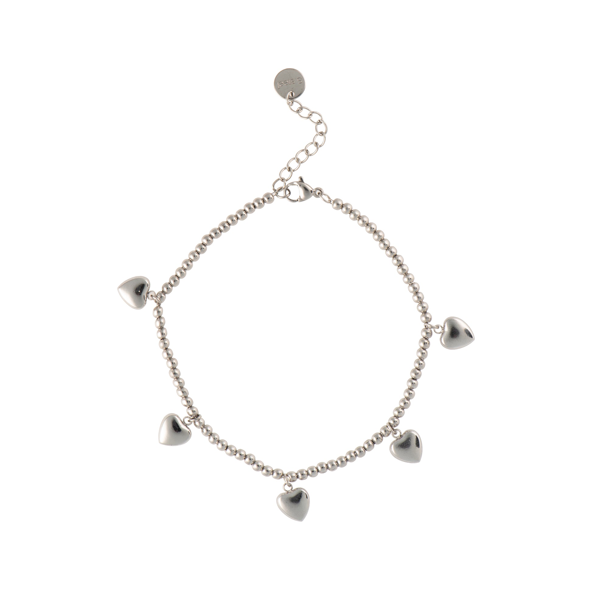 Cavigliera pendenti con cuore con charm dorato - Cavigliera Love Drops