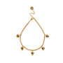 Cavigliera pendenti con cuore con charm dorato - Cavigliera Love Drops