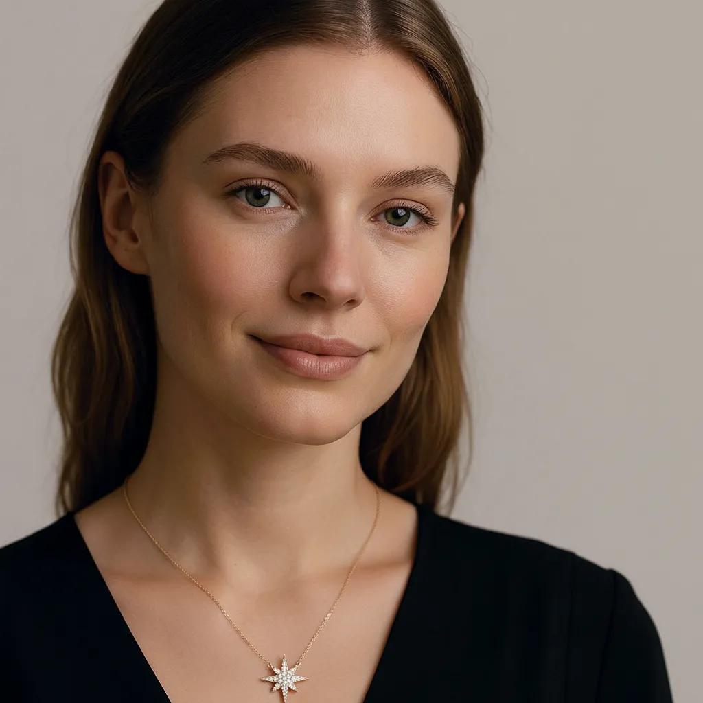 Collana pendenti dorato - Collana Pure Star