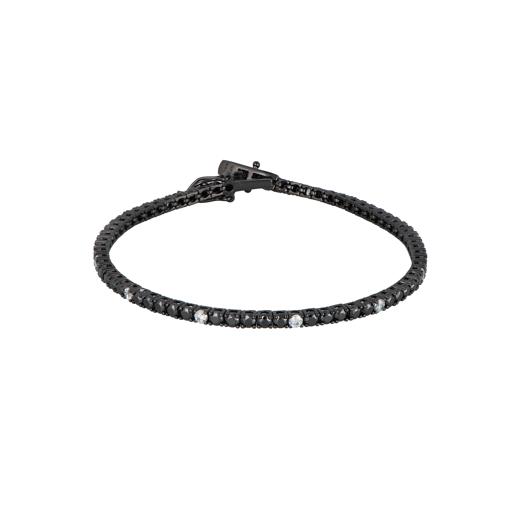 Gioiello in argento 925 con zirconi - Tennis Black and White
