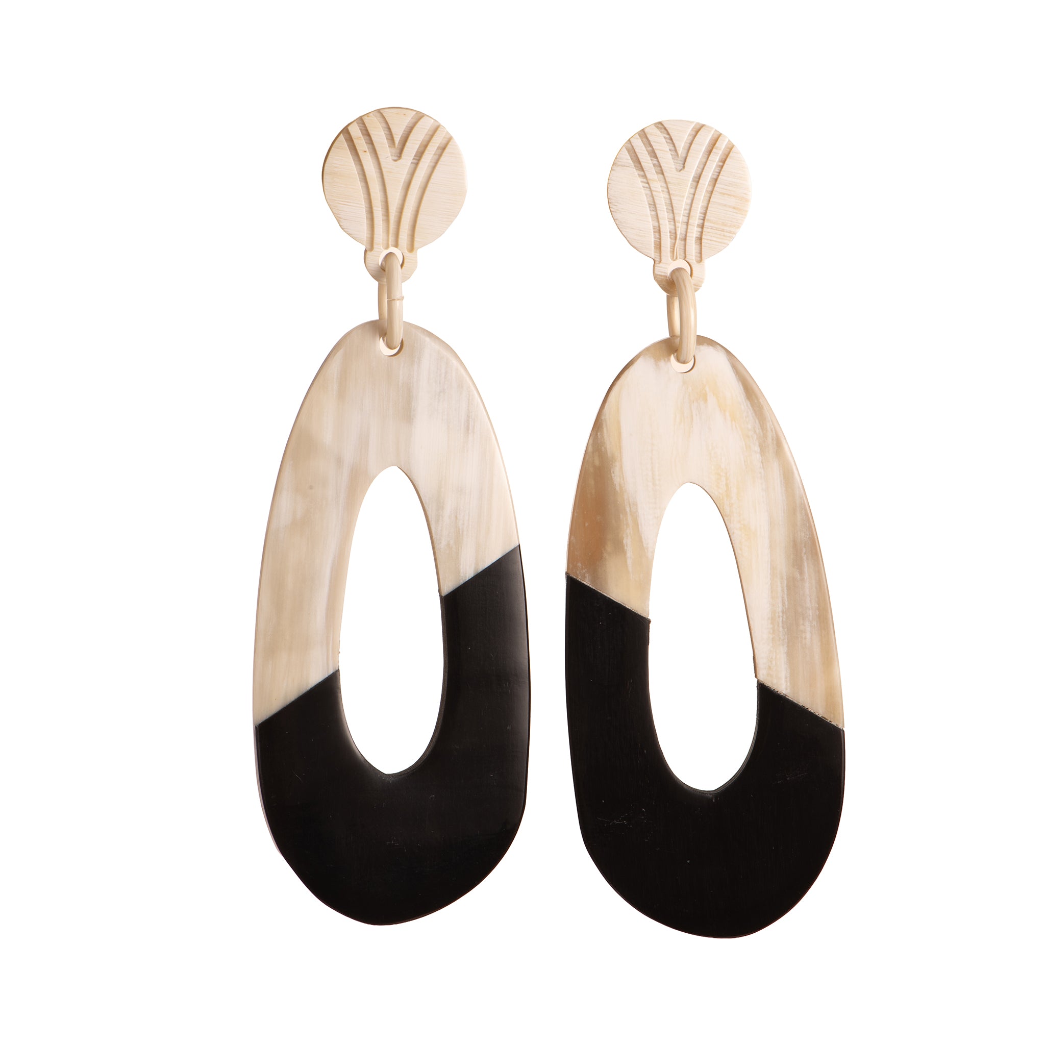 Orecchini pendenti in argento 925 - Orecchini Echi Tribali Geometric hole