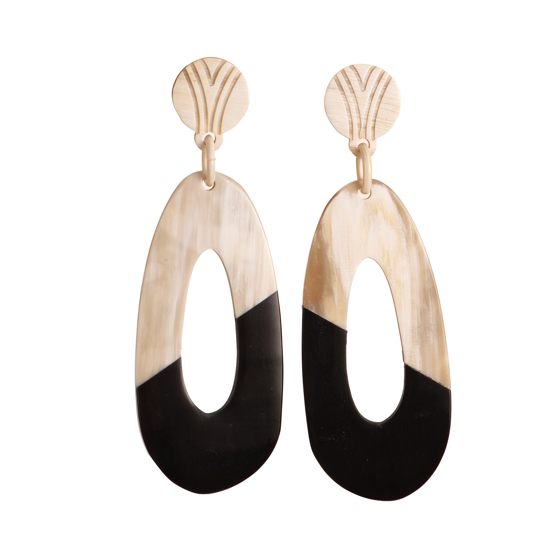 Orecchini pendenti in argento 925 - Orecchini Echi Tribali Geometric hole