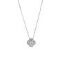 Collana pendenti con cuore in argento 925 con zirconi - Collana Silver Petal