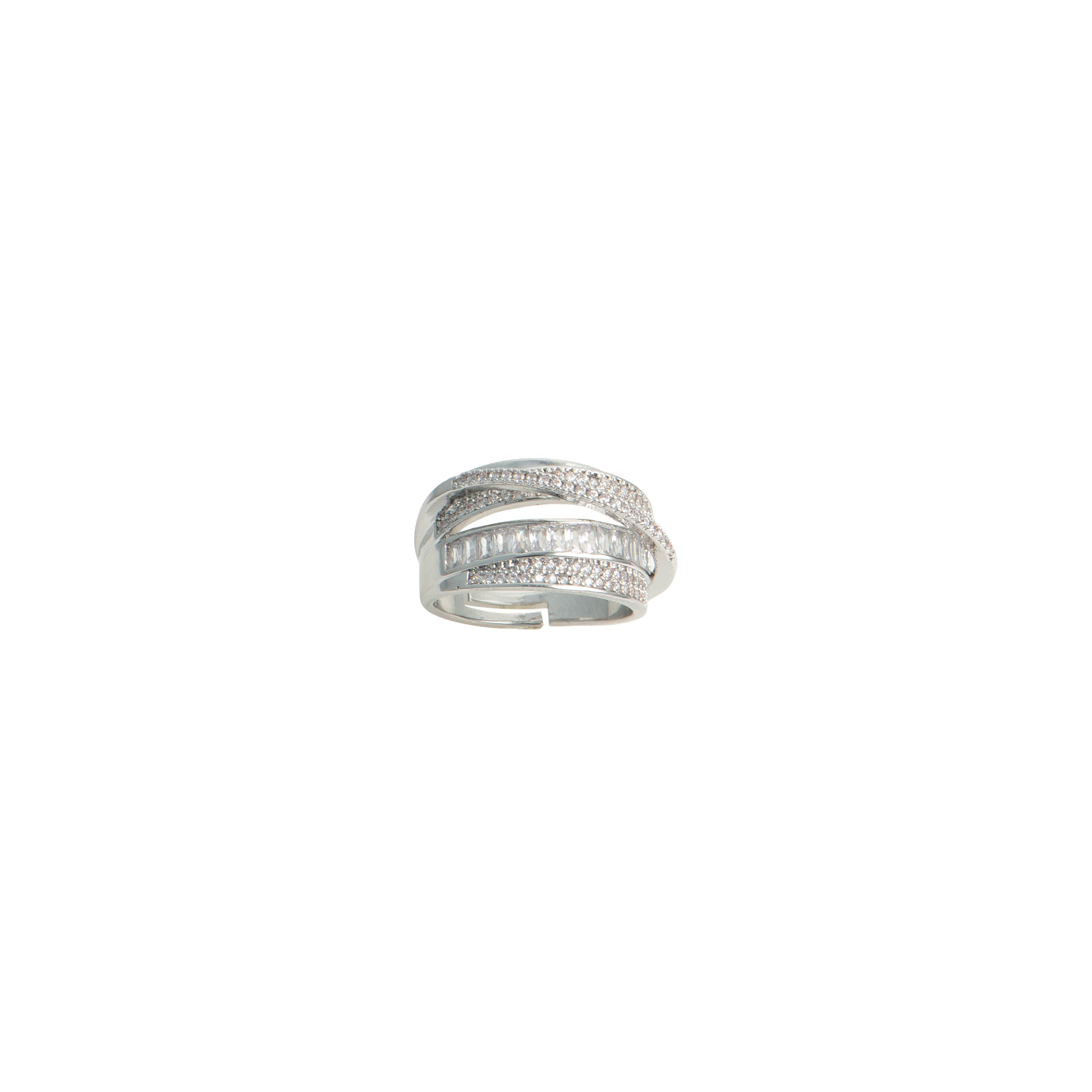 Anello ARGENTATO - Anello Starry Weave
