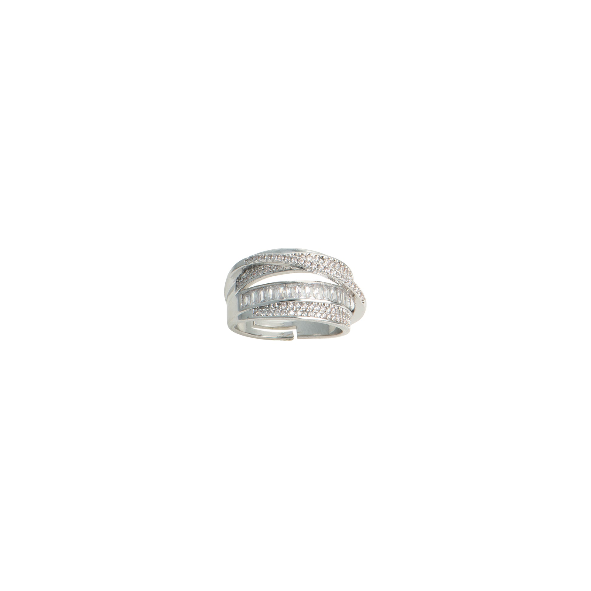Anello ARGENTATO - Anello Starry Weave