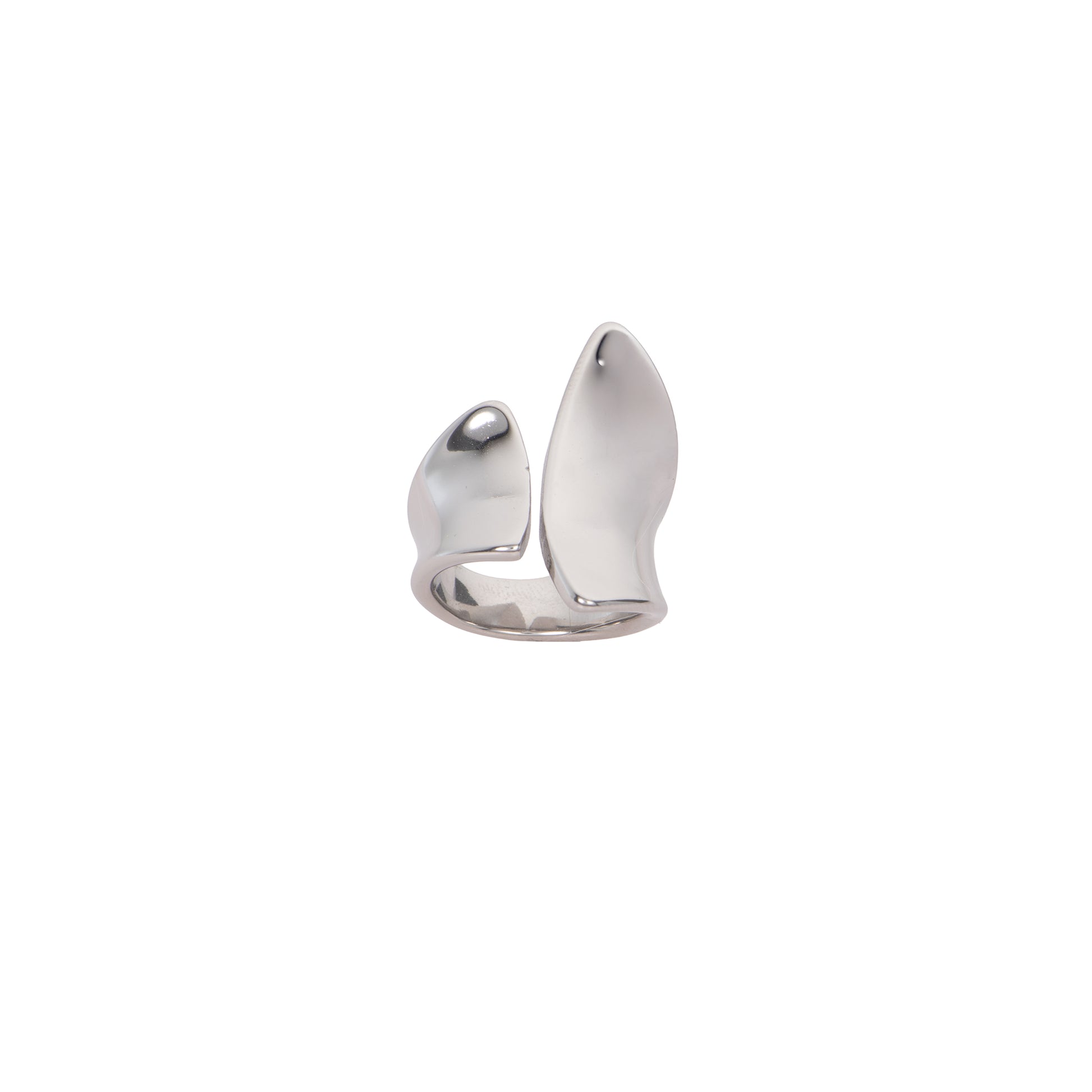 Anello  Argentato - Anello Twisted Wave 