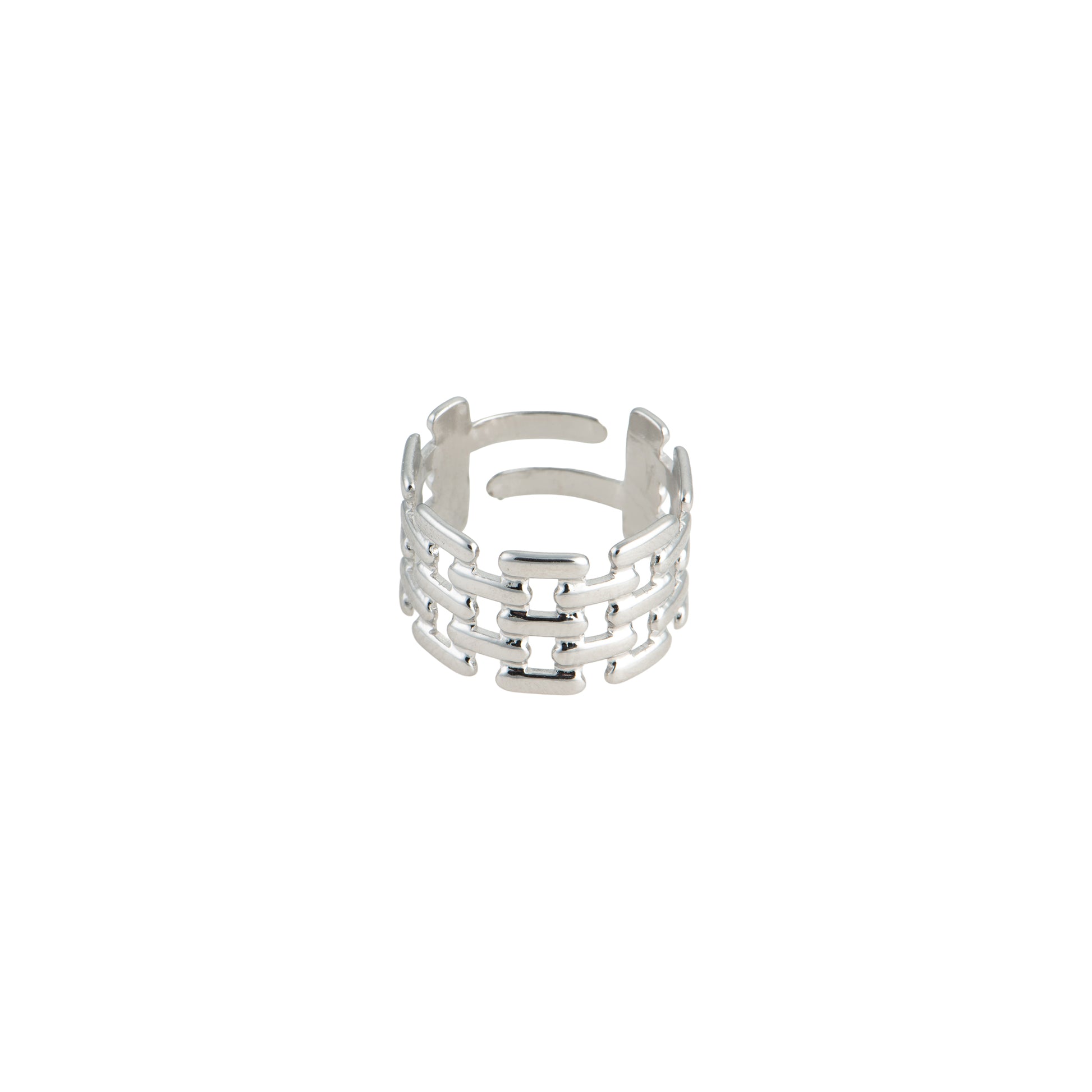 Anello argentato - Anello Grid - FOTO 2