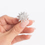 Anello con cuore dorato con zirconi - Anello Lotus