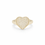 Anello con cuore in ORO 925 con zirconi - Anello Gold Radiant Love - FOTO 3