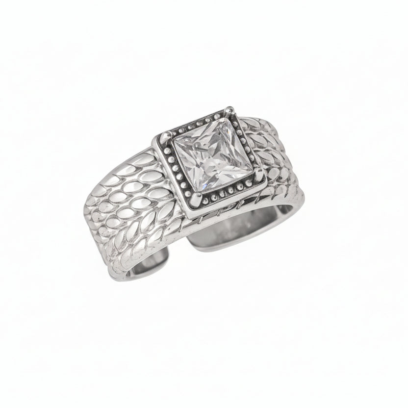 Anello con zirconi - Anello Silver Band Zircon