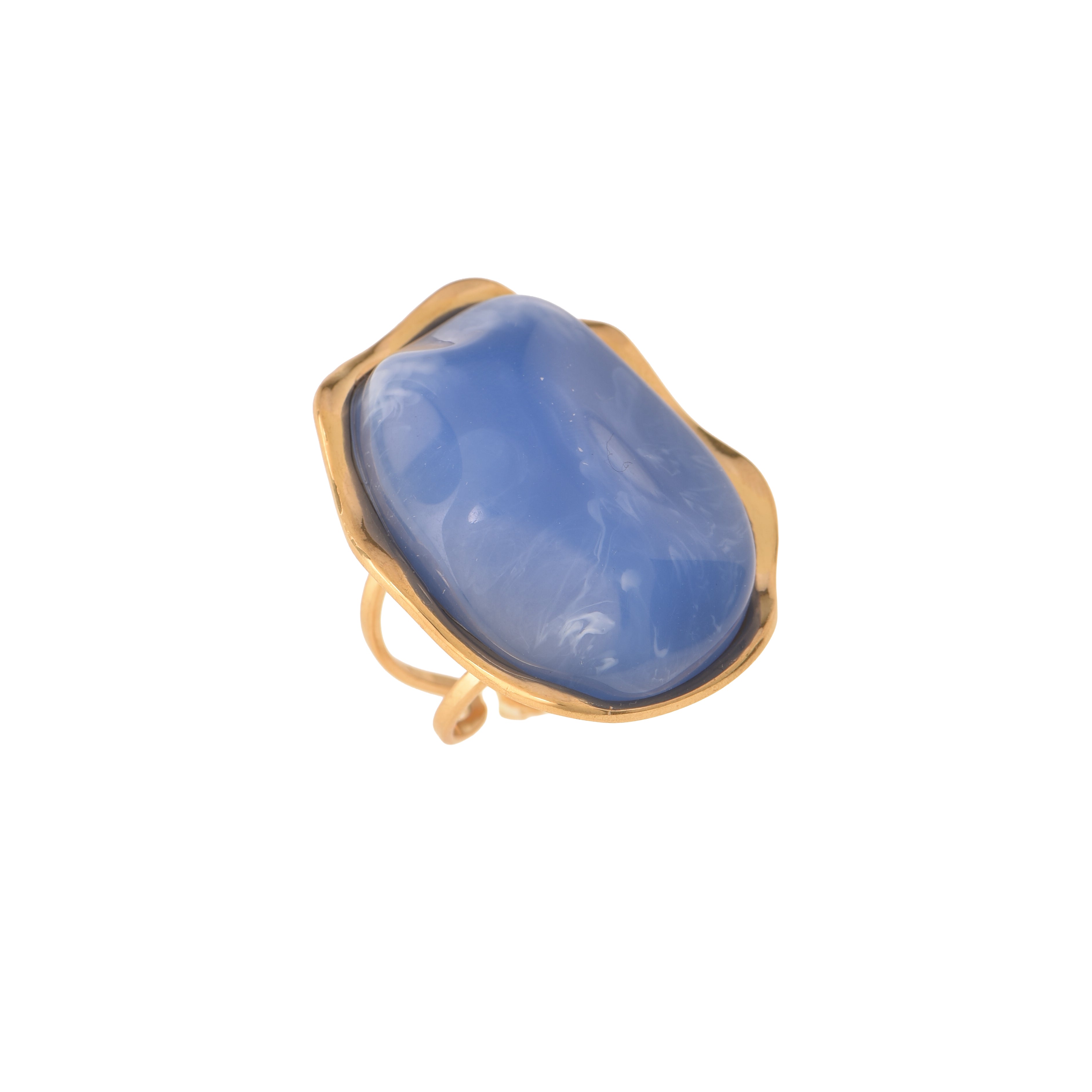 Anello dorato - Anello Eden Light Blue