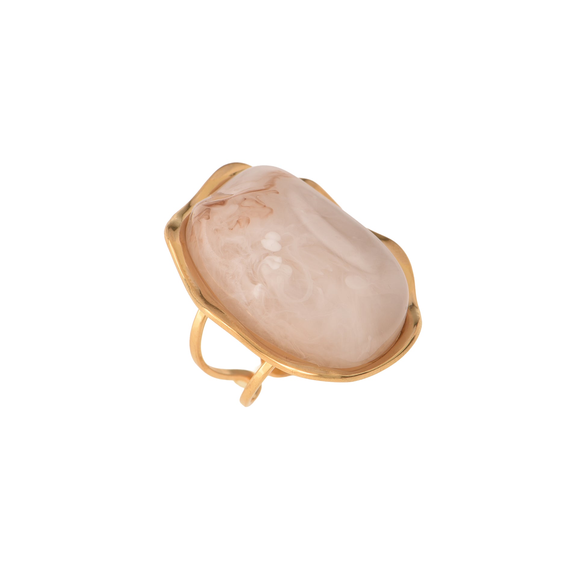 Anello dorato - Anello Eden White