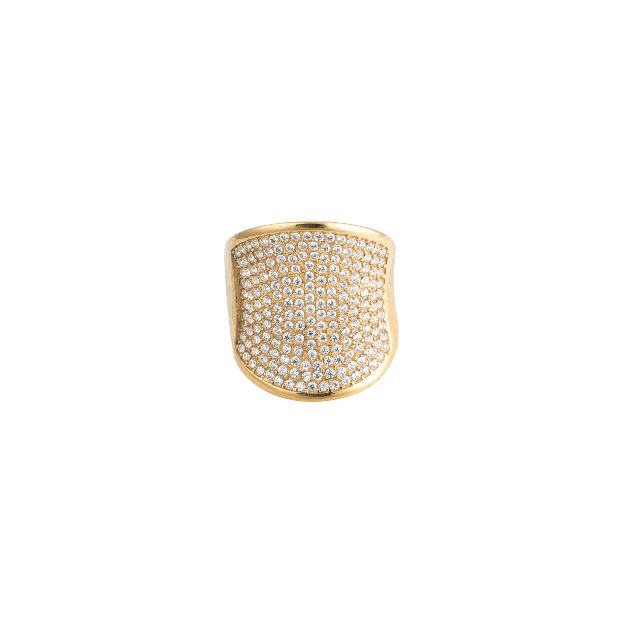 Anello dorato - Anello Gold Shine Shield